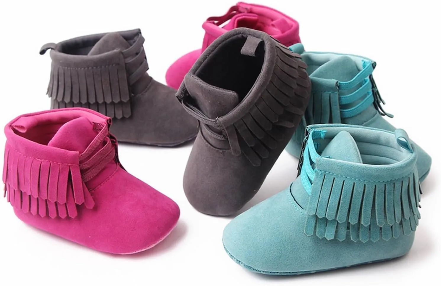 Baby Cowboy Cowgirl Tassel Boots Newborn Girls Boys Snow Boots Infant Winter Booties Anti Slip Shoes Warm