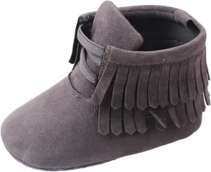 Baby Cowboy Cowgirl Tassel Boots Newborn Girls Boys Snow Boots Infant Winter Booties Anti Slip Shoes Warm