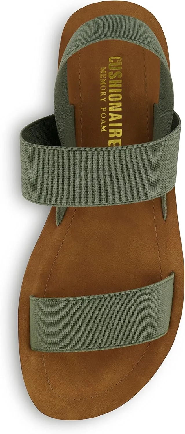 CUSHIONAIRE Women's Ina stretch sandal  Memory Foam