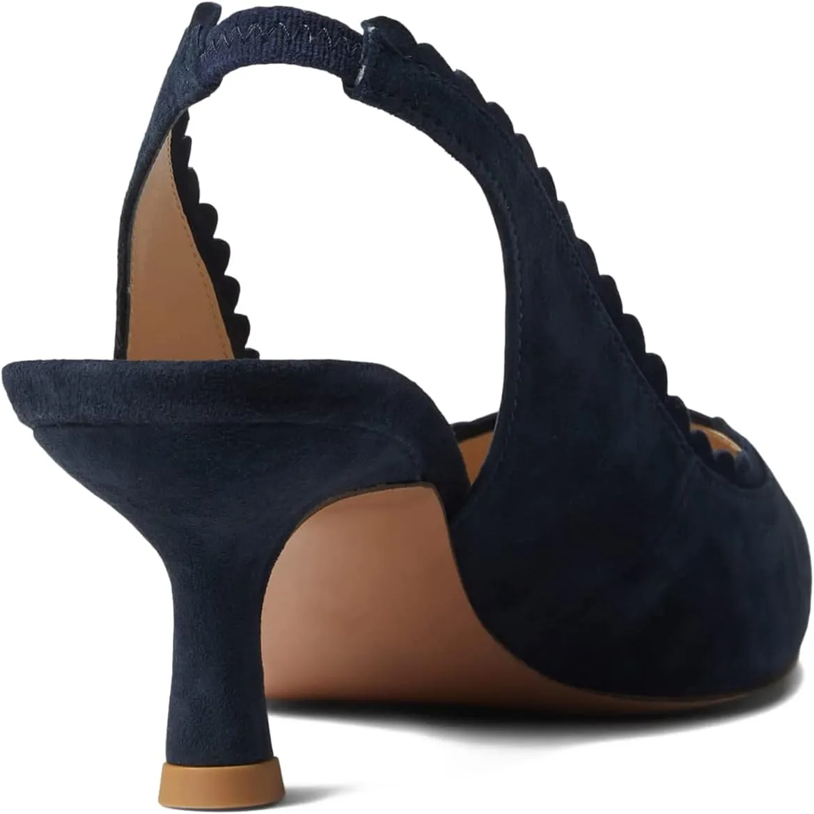 LEHOOR Women Kitten Heel Slingback Pumps Shoes Pointed Closed Toe Elastic Ankle Strap Suede Dress Sandals 2.5" Heels Classic Office Work Pump Dressy Elegant Wedding Evening Shoes Comfort 4-11 M US