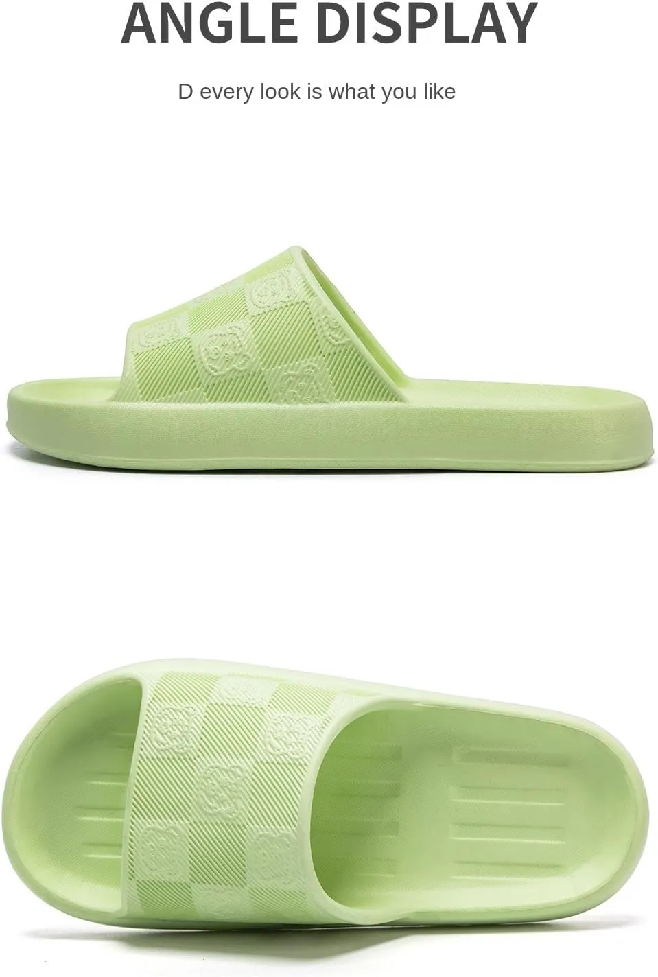 Loizziuy Bear Cool Slippers Indoor Home Bathroom Bath Anti-slip EVA Slides Flip Flops Sandals for Vacation Casual Womens Girls