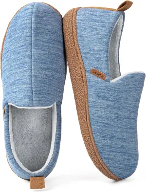 LongBay Women's Memory Foam House Shoes Cozy Brushed Jersey Slippers for Indoor Outdoor