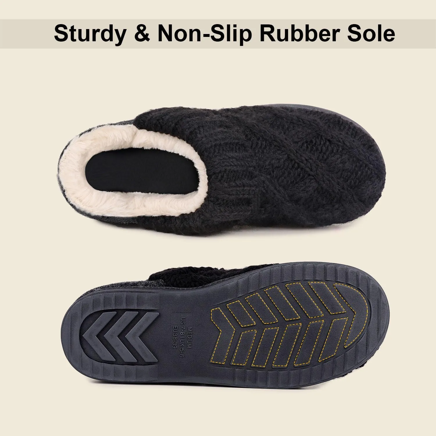LongBay Women's Warm Bootie Slippers Winter Memory Foam House Shoes for Indoor Outdoor