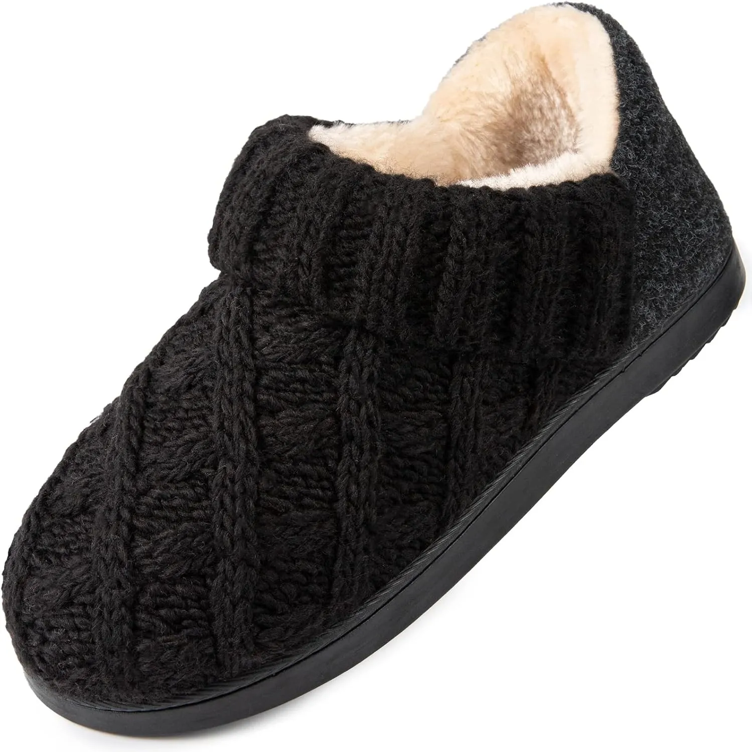LongBay Women's Warm Bootie Slippers Winter Memory Foam House Shoes for Indoor Outdoor