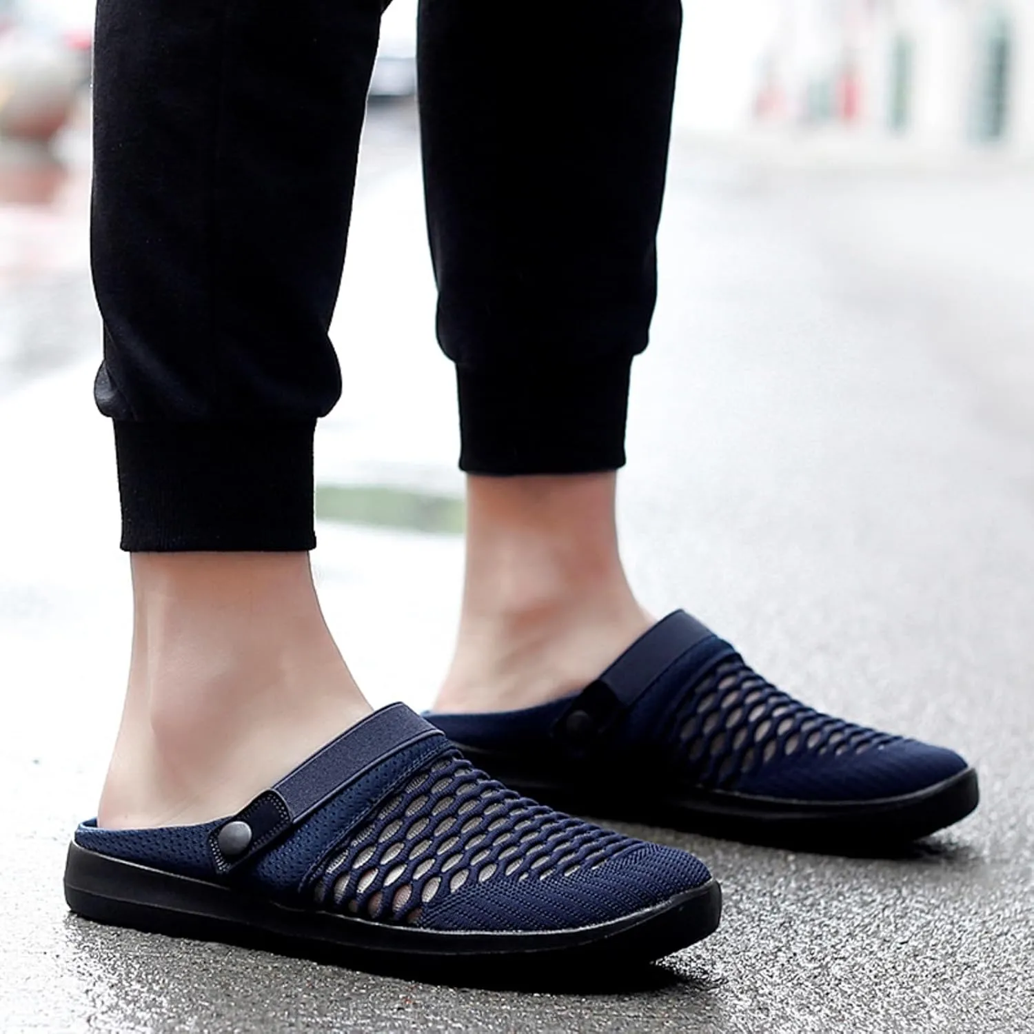 Mmoneyake Mules Clogs for Women Unisex Garden Clogs Shoes Breathable Summer Orthotic Walking Slippers Mesh Slippers Non-Slip Outdoor Beach Sandals Quick Drying Sandals Open Back Slip On Shoes