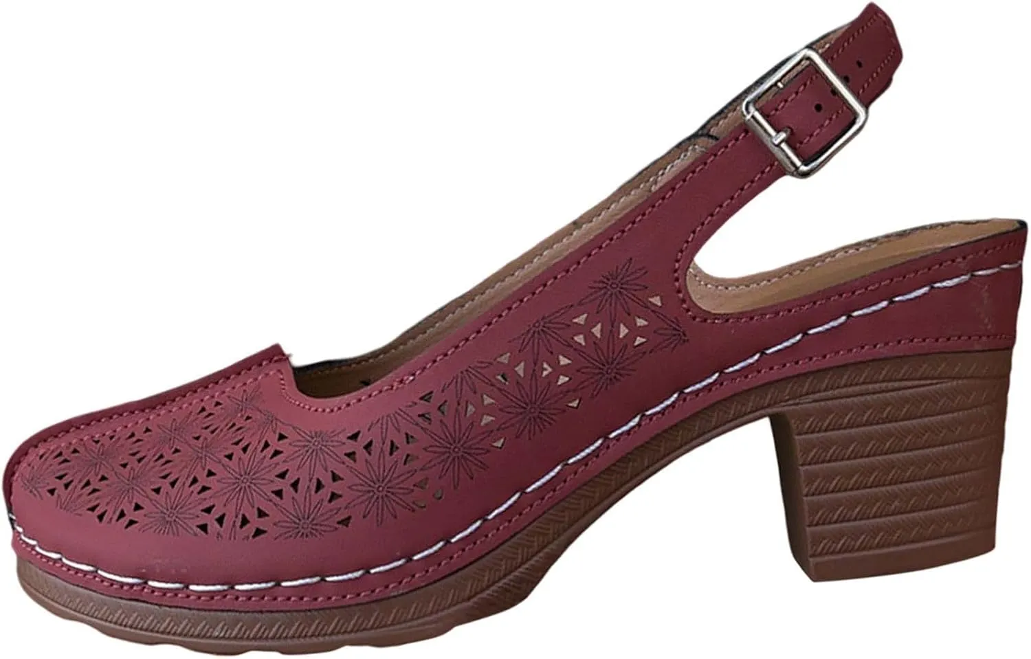 Wedge Sandals for Women Dressy Comfortable Slip On Wide Width Sandals Vintage Closed Toe Slingback Walking Shoes Buckle Ankle Strap Shoes Summer On Feet All Day