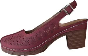 Wedge Sandals for Women Dressy Comfortable Slip On Wide Width Sandals Vintage Closed Toe Slingback Walking Shoes Buckle Ankle Strap Shoes Summer On Feet All Day