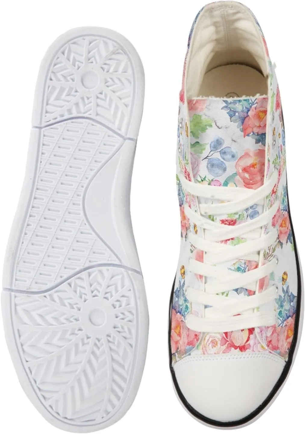 Womens Canvas Shoes High Top Sneakers for Women Classic Lace Up Walking Shoes Personalized Girls Walking Shoes
