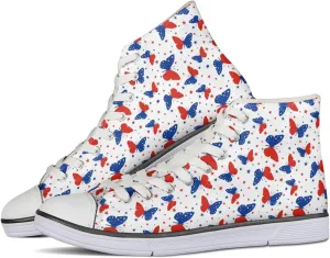 Womens Canvas Shoes High Top Sneakers for Women Classic Lace Up Walking Shoes Personalized Girls Walking Shoes