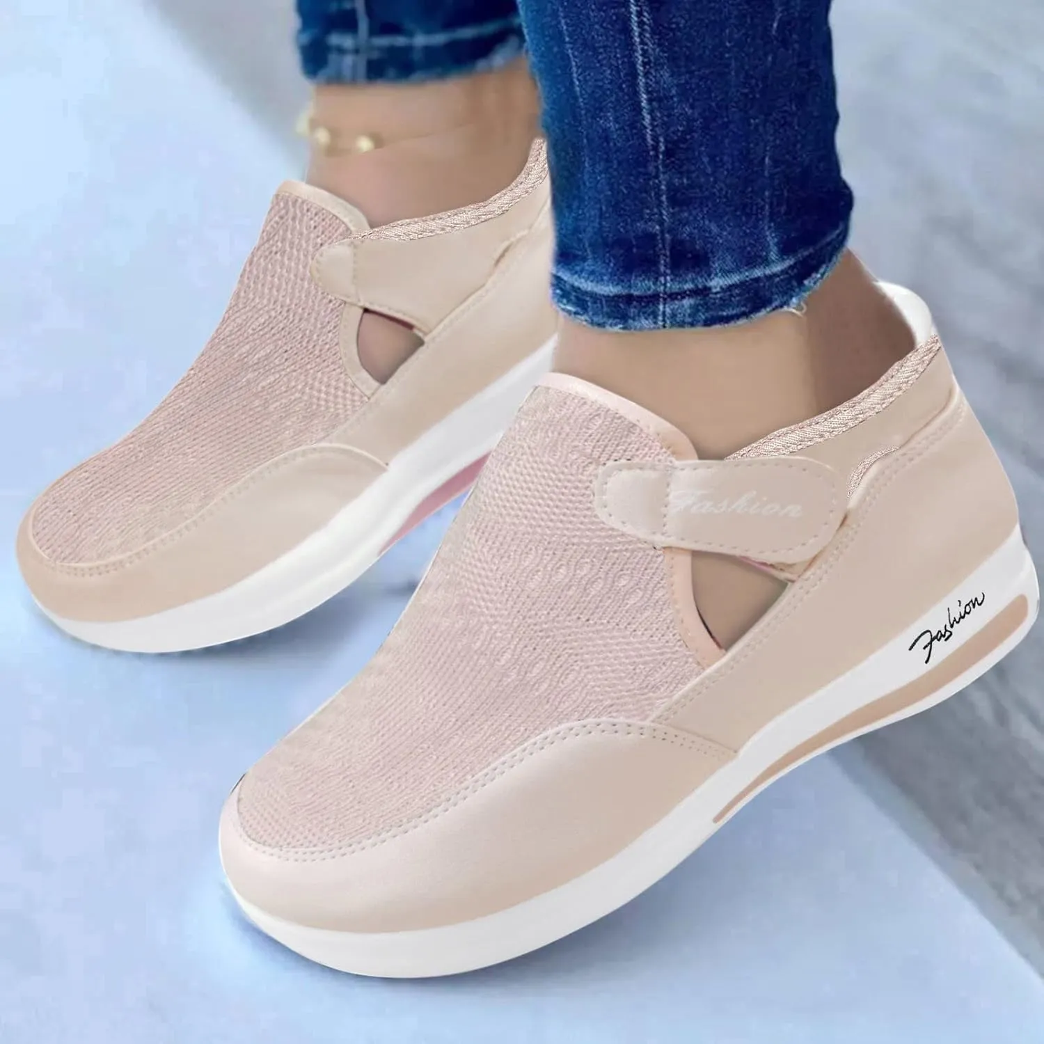 Women's Casual Thick Bottom Shoes Comfortable Breathable Shoes Arch Support Orthopedic Shoes Dress Shoes