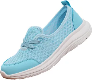 Womens Loafers Slip On Shoes Low Top Fashion Sneakers Breathable Slip On Arch Support Non-Slip Shoes Casual Walking Shoes