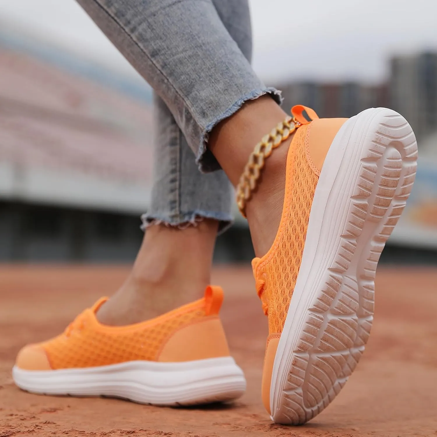 Womens Loafers Slip On Shoes Low Top Fashion Sneakers Breathable Slip On Arch Support Non-Slip Shoes Casual Walking Shoes