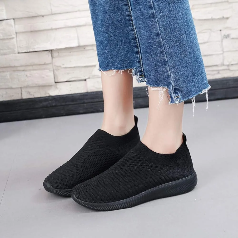 Women's Running Shoes Outdoor Slip On Comfortable Sports Shoes Casual Slip On Socks Shoes Recovery Shoes
