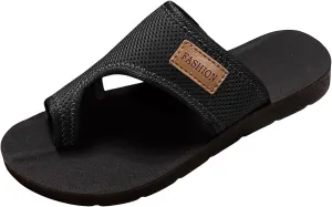 Womens Slide Sandals with Arch Support Adjustable Orthopedic Flip Flops Walking Summer Shoes Summer Casual Mesh Flats Slippers Breathable Comfortable
