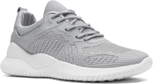 Womens Tennis Running Shoes Unisex Lightweight Breathable Walking Shoes Ultra Soft Flying Knitting Lace Up Fashion Sneakers Non Slip Athletic Trainers Casual Sports Shoes (Women 10.5,Men 9)
