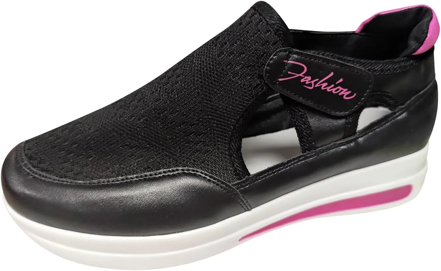 Women's Thick Bottom Shoes Comfortable Breathable Loop Shoes Arch Support Walking Shoes Orthopedic Shoes