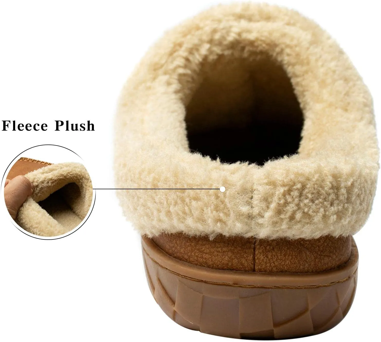 WOTTE Men's Moccasin Slippers Microsuede Fleece Fuzzy Lined Memory Foam House Shoes for Indoor Outdoor